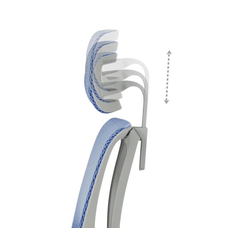 Ергономичен офис стол Ultra сива рамка-син